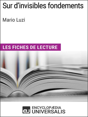 cover image of Sur d'invisibles fondements de Mario Luzi